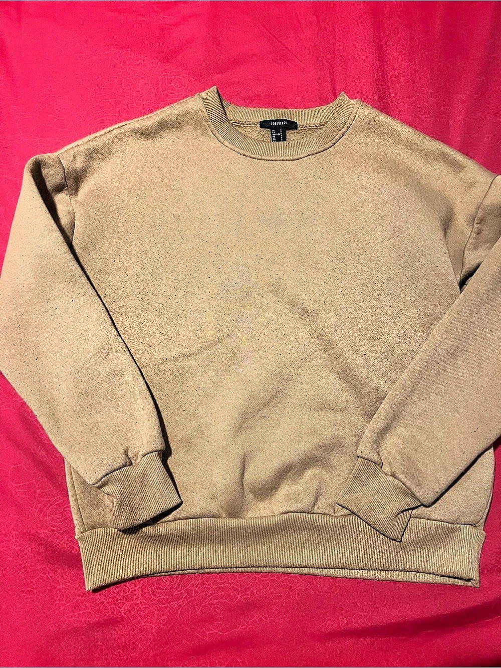 Forever 21 Crewneck Sweatshirt in Brown Size Small
